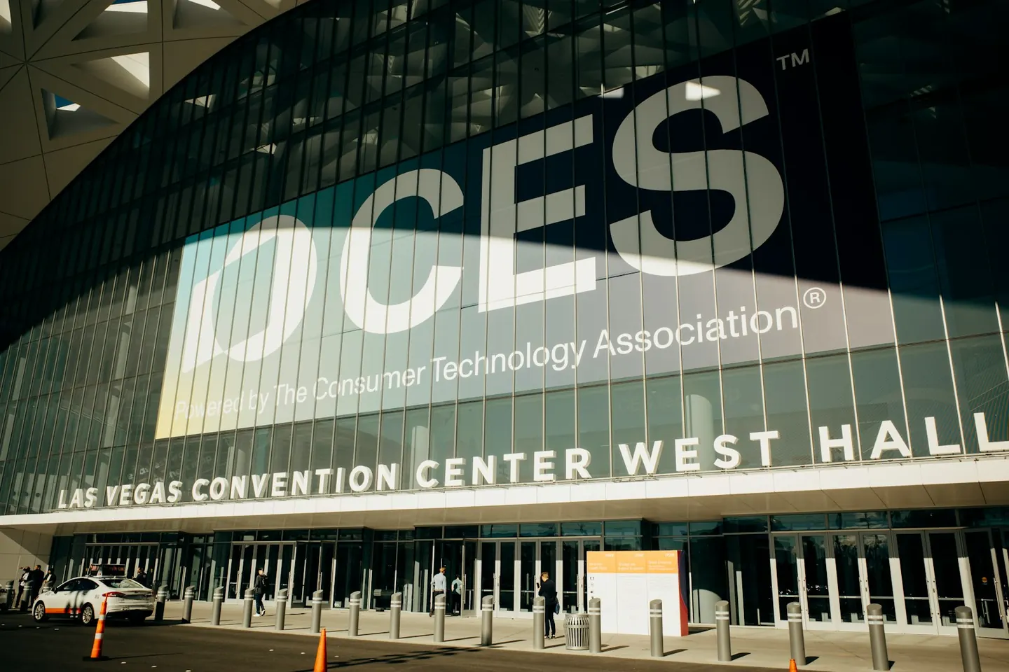 Las vegas convention center west hall with ces logo